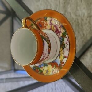 Marie Forget Mesnil Limoges Demitasse Cup and Saucer